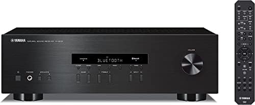 Yamaha Audio 2021 Yamaha R S202 Stereo Receiver with Built In Bluetooth Connectivity  Up to 100W Per Channel at 8 Ohms  4 x RCA In  1 x RCA Out  Front Panel 1/4 Headphone Output  Black   Renewed