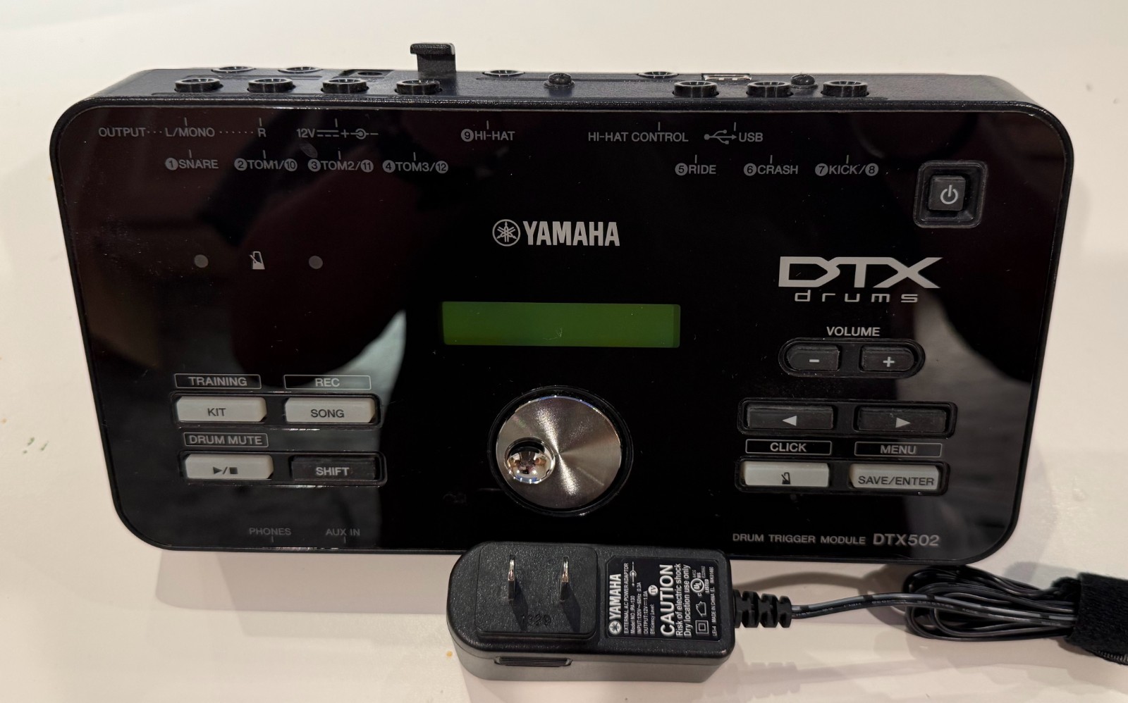 Yamaha DTX502 Drum Trigger Module w/ Mount & PS For Most Standard Triggers   