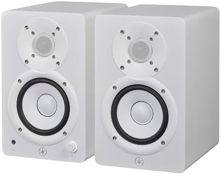 Yamaha HS4 Powered Studio Monitor in White  Pair  HS4 W 