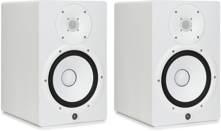 Yamaha HS4 Powered Studio Monitor in White  Pair  HS4 W 