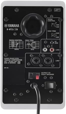 Yamaha HS4 Powered Studio Monitor in White  Pair  HS4 W 