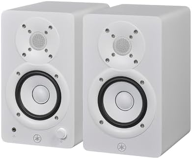 Yamaha HS4 Powered Studio Monitor in White  Pair  HS4 W 