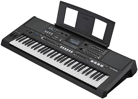Yamaha PSR E583  61 Key Touch Sensitive Portable Keyboard with Premium Sound  Music Rest and Power Adapter