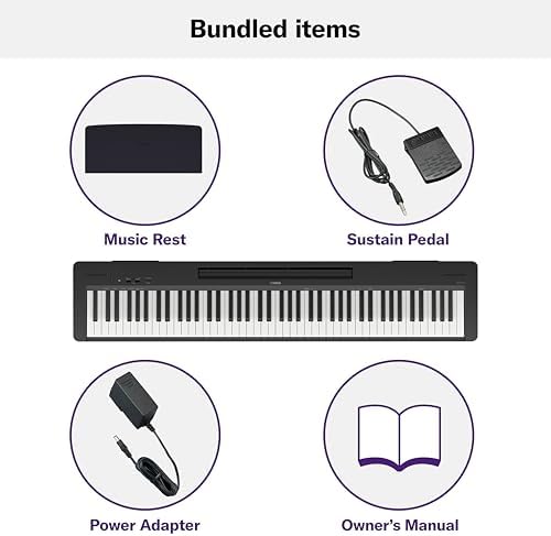 Yamaha Weighted Action 88 Key Digital Piano   Includes Power Adapter and Sustain Foot Switch