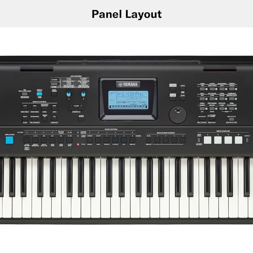Yamaha  76 Key Touch Sensitive Advanced Portable Keyboard  with Pro Quality Sound  Music Rest  and Power Adapter   PSREW425 