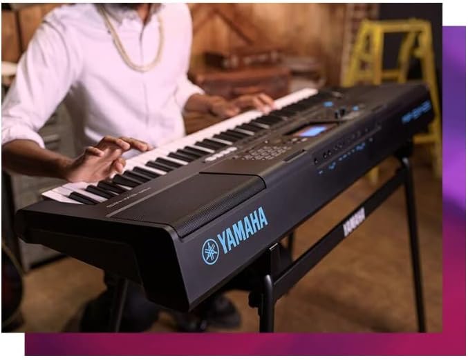 Yamaha  76 Key Touch Sensitive Advanced Portable Keyboard with Power Adapter  PSREW425 