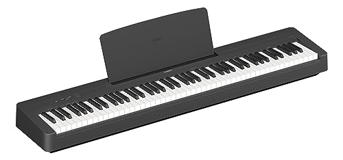 Yamaha  88 Key Digital Piano with Weighted  Sound Boost  Compact Design  Keyboard  Music Rest  and Foot Switch for Home Practice or Travel   P143B 