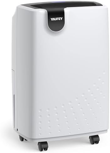 Yaufey 150 Pints Dehumidifier for Home  Basement and Large Room up to 7000 Sq  Ft   with Drain Hose  Timer  Intelligent Humidity Control and Large Water Tank