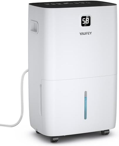 Yaufey 5000 Sq  Ft  Energy Star Certified Dehumidifier  Max 80 Pints Dehumidifier for Basement with Drain Hose  Smart Compressor with Intelligent Humidity Control  Dehumidifiers for Home Bedroom
