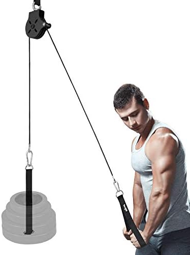 Yes4All Cable Machine Attachment  Row Handles  Tricep Rope  Straight Bar  V Bar  LAT Pulldown Accessories Load 880 LB for Home Gym