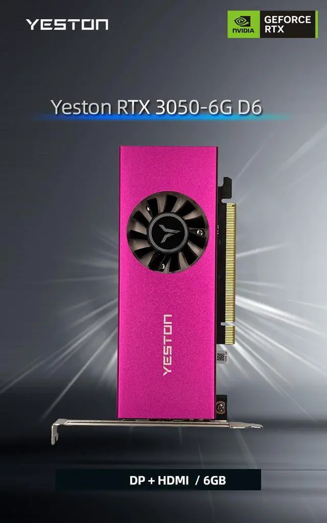 Yeston GeForce RTX 3050 6GB GDDR6 LP Graphics cards pci express 3 0 video cards Desktop computer PC video gaming graphics card RTX3050   6GD6 LP