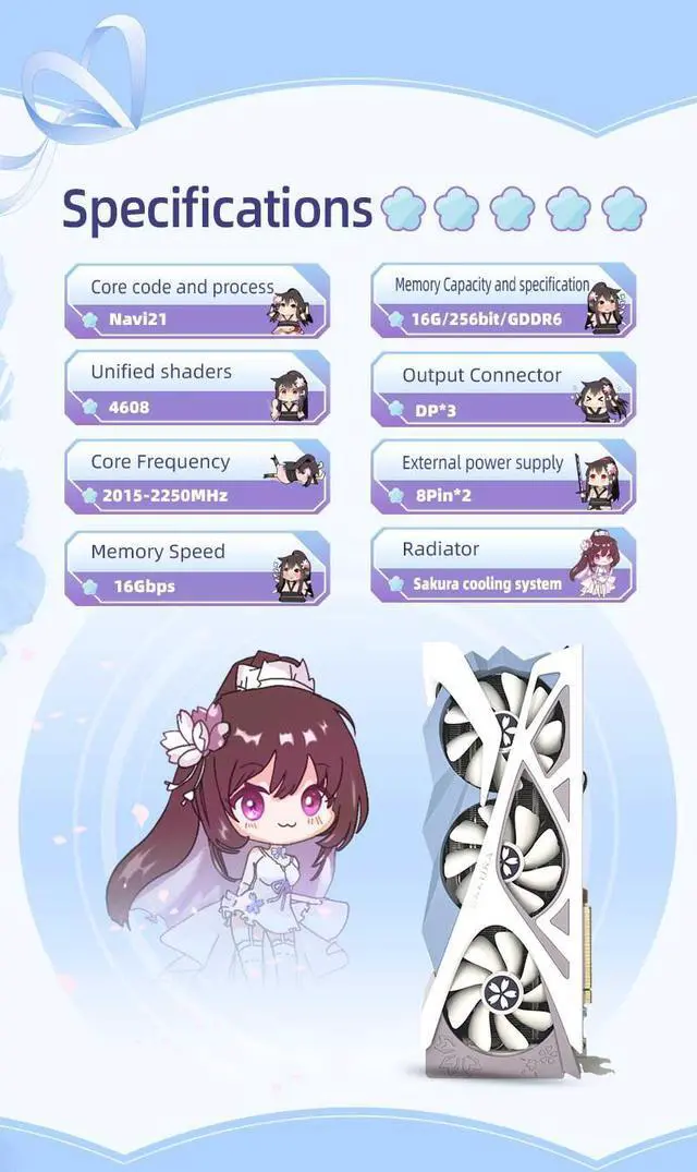 Yeston Radeon RX 6800 XT 16GB D6 GDDR6 256bit 7nm Desktop computer PC Video Graphics Cards support PCI Express 4 0 video cards 3 DP  RGB light effect Fragrant graphics card No HDMI interface