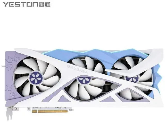 Yeston Sakura Radeon RX 9070 XT 16G GDDR6 256bit 4nm  Desktop computer PC Video Graphics Cards support PCI Express 5 0 3 DP 1 HDMI compatible ARGB graphics card Sakura