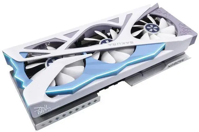 Yeston Sakura Radeon RX 9070 XT 16G GDDR6 256bit 4nm  Desktop computer PC Video Graphics Cards support PCI Express 5 0 3 DP 1 HDMI compatible ARGB graphics card Sakura