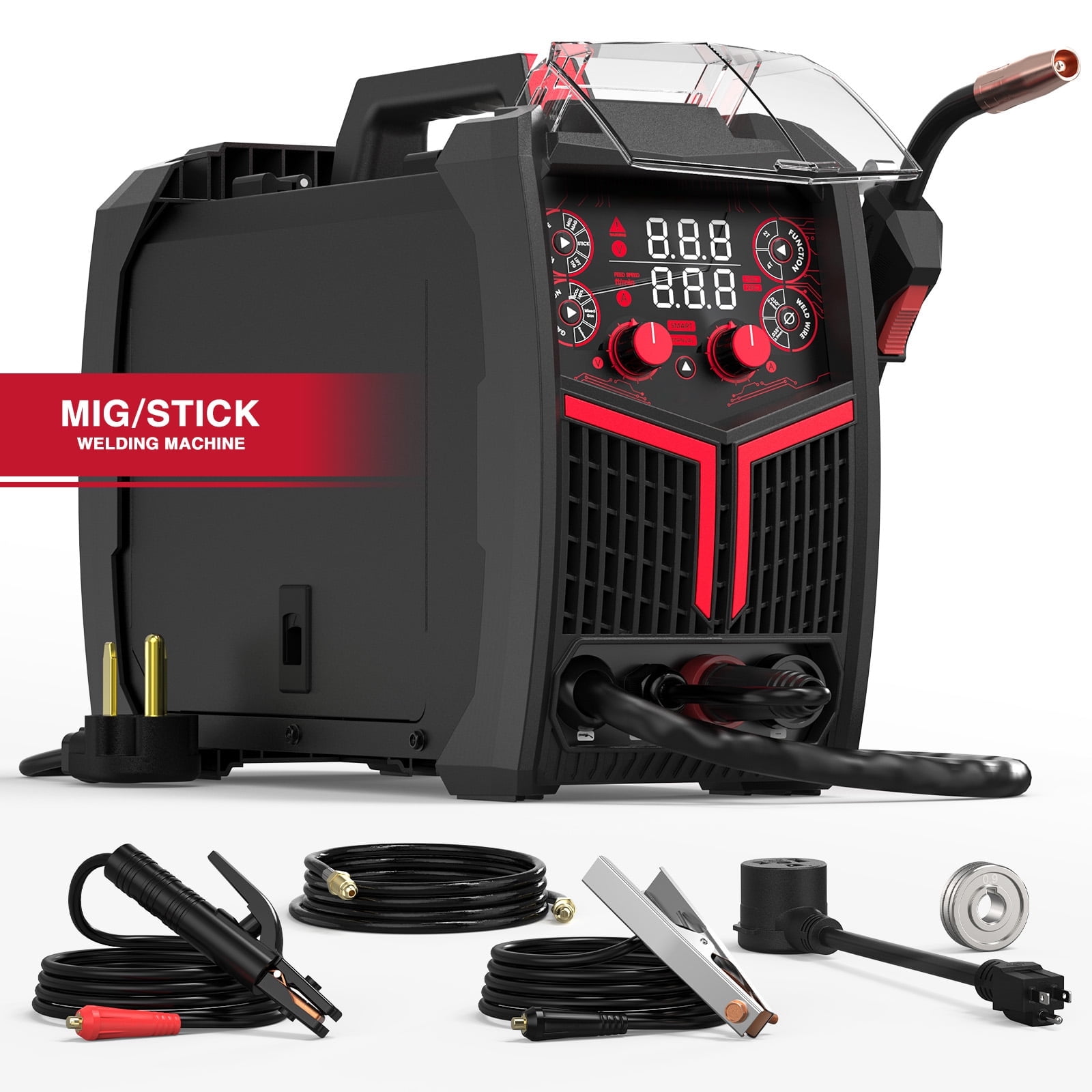 Yeswelder 160Amp MIG Welder  Gas/Flux MIG  Stick  Dual Voltage 110V/220V  LED Display  Synergic Control