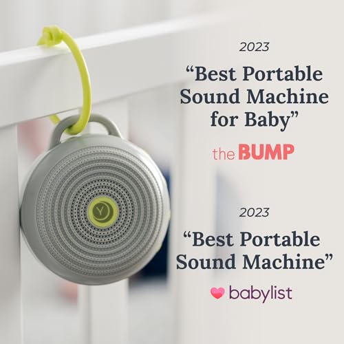 Yogasleep Hushh Portable White Noise Sound Machine for Baby  3 Soothing Natural Sounds with Volume Control  Compact Size  Noise Canceling for Sleep Aid  Office Privacy  & Meditation  Registry Gift