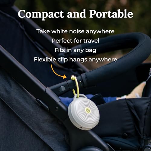 Yogasleep Hushh Portable White Noise Sound Machine for Baby  3 Soothing Natural Sounds with Volume Control  Compact Size  Noise Canceling for Sleep Aid  Office Privacy  & Meditation  Registry Gift