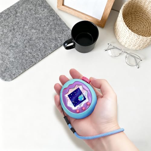YouKnow Silicone Case for Tamagotchi Paradise Interactive Toy Digital Pet  with Screen Protector and Wrist Strap  Blue