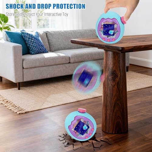 YouKnow Silicone Case for Tamagotchi Paradise Interactive Toy Digital Pet  with Screen Protector and Wrist Strap  Blue