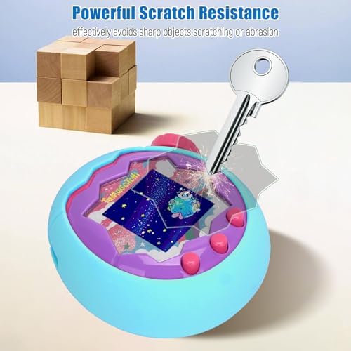 YouKnow Silicone Case for Tamagotchi Paradise Interactive Toy Digital Pet  with Screen Protector and Wrist Strap  Blue