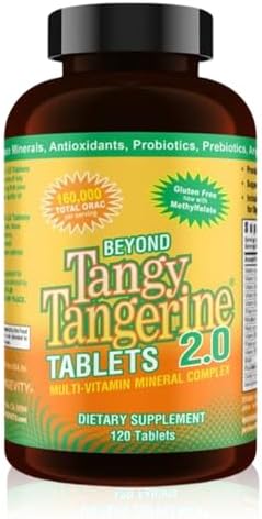 Youngevity Beyond Tangy Tangerine 2 0 Multi Vitamin & Mineral Complex   Made with Natural & Whole Foods   160 000 ORAC   120 Tablets   3 Pack