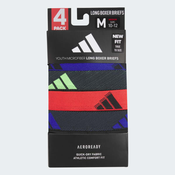 Youth Microfiber Long Boxer Briefs 4 Pack