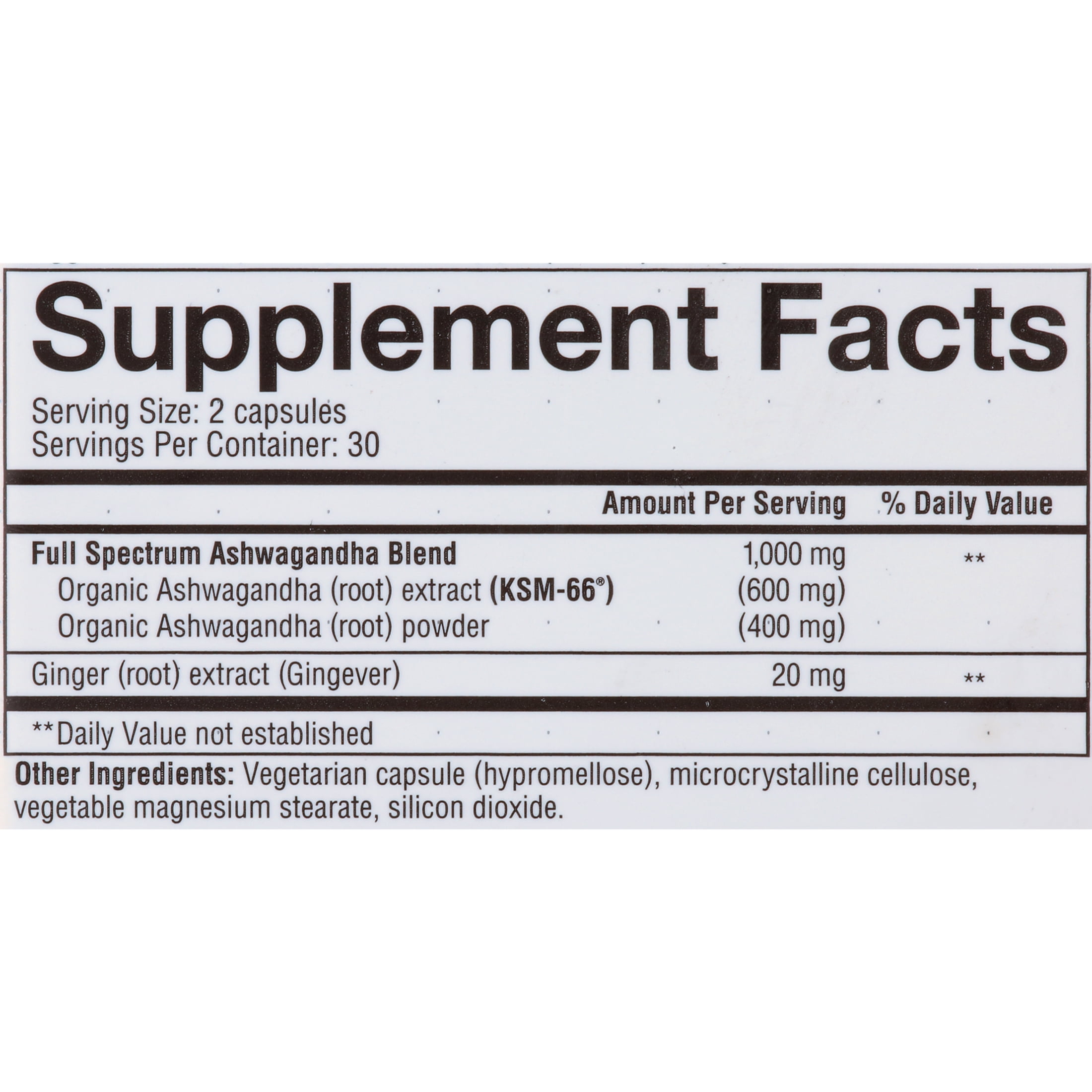 Youtheory Ashwagandha with KSM 66 Vegetarian Capsules  60 ct