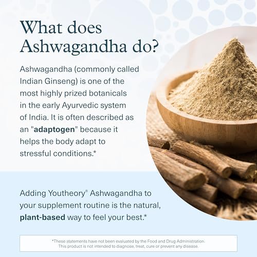 Youtheory Ashwagandha 60 unidades (1 botella)