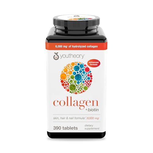 Youtheory Collagen Advanced Formula with Biotin  390 Count  Pack of 1