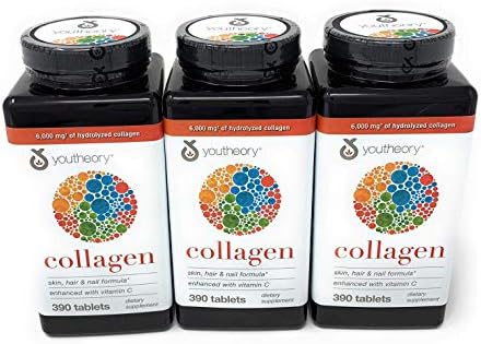 Youtheory Collagen Advanced Formula Tablets   390 ct  3 Pack for Total of 1170 Tablets 