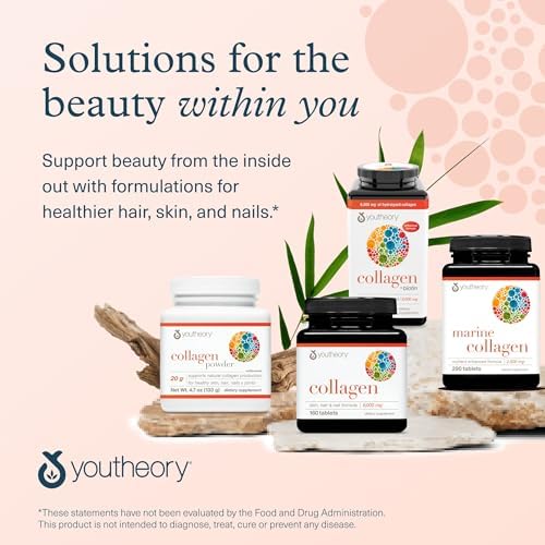 Colágeno + biotina - Suplemento avanzado de colágeno - con péptidos hidrolizados, vitamina C y vitamina B - Apoya el crecimiento del cabello, la salud de las uñas y la piel - 390 tabletas