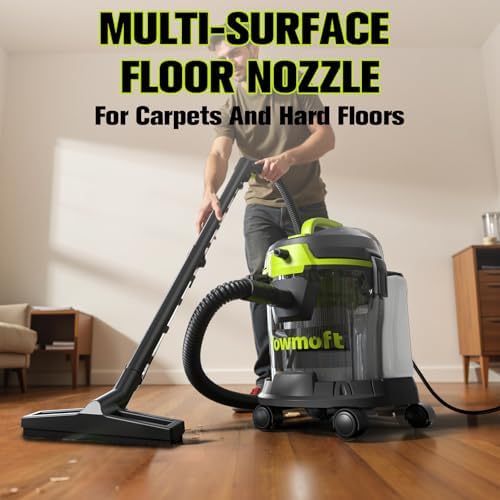 Yowmoft Extractor Vacuum Car Detailing  4 Gallon Car shampooer Interior Cleaner  5 5 Peak HP Wet Dry Upholstery Shampoo Vacuum Cleaner  3 in 1 Carpet Extractor for Home/Shop