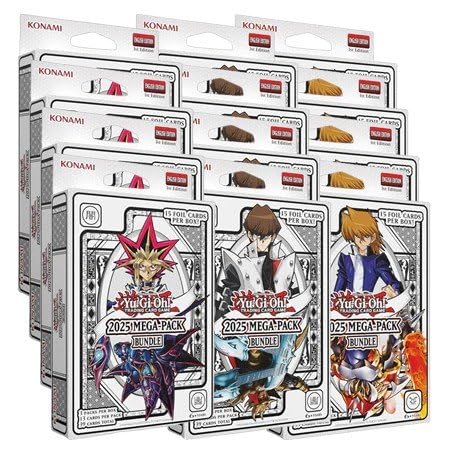 Yu Gi Oh  CCG 2025 Mega Pack Bundle Tuck Box Case  12 Boxes    4 of Each Art