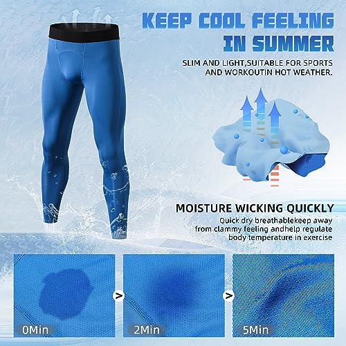 Yuerlian Mens Compression Pants Athletic Base Layer Tights Leggings for Workout Running Sport Gym Yoga