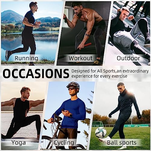 Yuerlian Mens Compression Pants Athletic Base Layer Tights Leggings for Workout Running Sport Gym Yoga