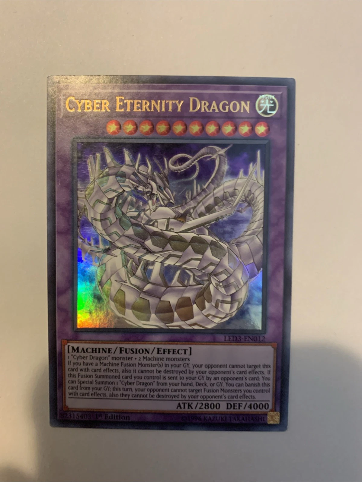 Yugioh Cyber Eternity Dragon LED3 EN012 Ultra Rare 1st Ed