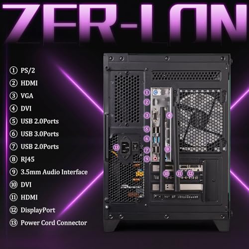 ZER LON Gaming PC Desktop Computer  AMD Ryzen 5 5500 up to 4 2GHz  GTX 1660S 6G GDDR6  16G DDR4 RAM  512GB SSD  WiFi 5 0  Prebuilt Gaming PC Tower Computer