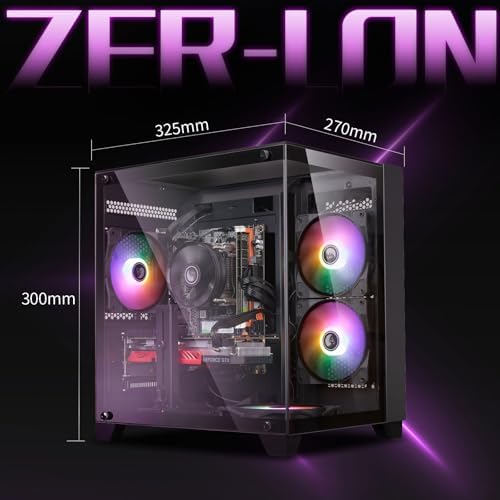 ZER LON Gaming PC Desktop Computer  AMD Ryzen 5 5500 up to 4 2GHz  GTX 1660S 6G GDDR6  16G DDR4 RAM  512GB SSD  WiFi 5 0  Prebuilt Gaming PC Tower Computer
