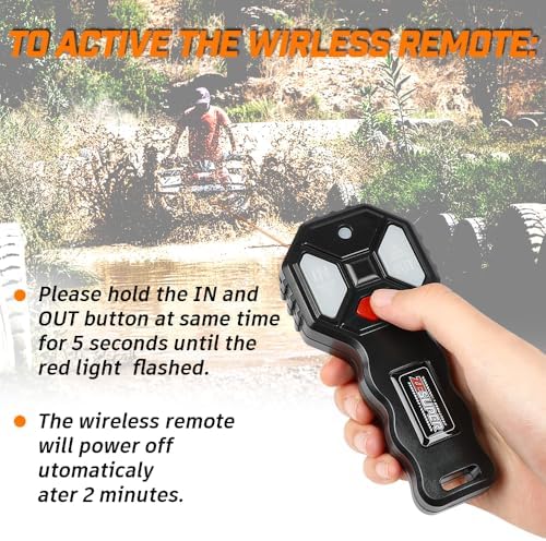 Cabrestante eléctrico IP67 impermeable de 6000 libras para remolques UTV ATV, cabrestante de 12 voltios con cuerda sintética, Hawse Fairlead, control remoto inalámbrico de mano y control con cable