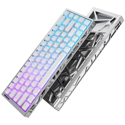 ZORNHER ZH68HE Wired Hall Effect CNC Aluminum Gaming Keyboard 65  Rapid Trigger Magnetic Keyboard 8K Hz Polling Rate Magnetic Switch Hot Swap Adjustable Actuation  White Shine Though IMD Keycaps