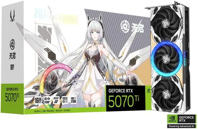 ZOTAC GAMING GeForce RTX 5070 Ti APOCALYPSE OC DLSS 4 16GB GDDR7 256 bit 28 Gbps PCIE 5 0 Gaming Graphics Card  IceStorm 3 0 Advanced Cooling  SPECTRA 2 0 ARGB Lighting  ZT B50710C 10P