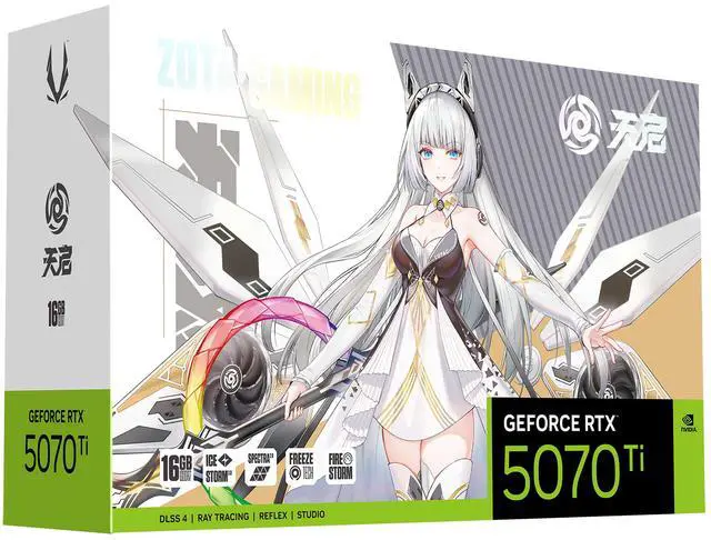 ZOTAC GAMING GeForce RTX 5070 Ti APOCALYPSE OC DLSS 4 16GB GDDR7 256 bit 28 Gbps PCIE 5 0 Gaming Graphics Card  IceStorm 3 0 Advanced Cooling  SPECTRA 2 0 ARGB Lighting  ZT B50710C 10P