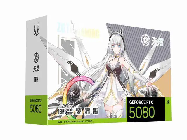 Tarjeta gráfica para juegos ZOTAC GAMING GeForce RTX 5080 APOCALYPSE OC DLSS 4 de 16 GB GDDR7 de 256 bits y 30 Gbps PCIE 5.0, refrigeración avanzada IceStorm 3.0, iluminación ARGB SPECTRA 2.0, ZT-B50800C-10P