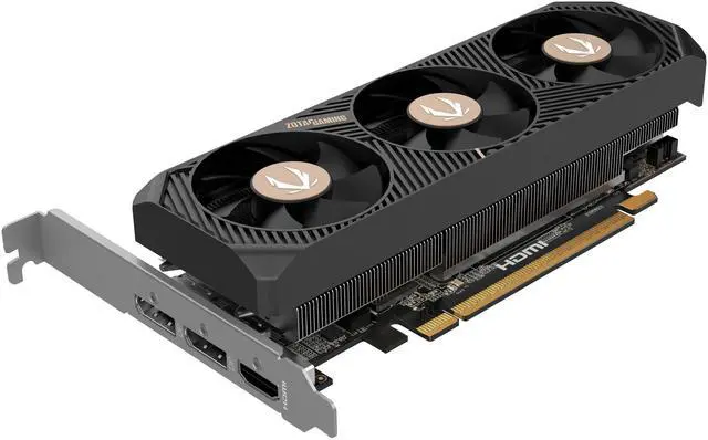 ZOTAC GAMING GeForce RTX 5060 Low Profile DLSS 4 8GB GDDR7 128 bit 28 Gbps PCIE 5 0 Gaming Graphics Card  SFF ready low profile compact card  ZT B50600L 10L