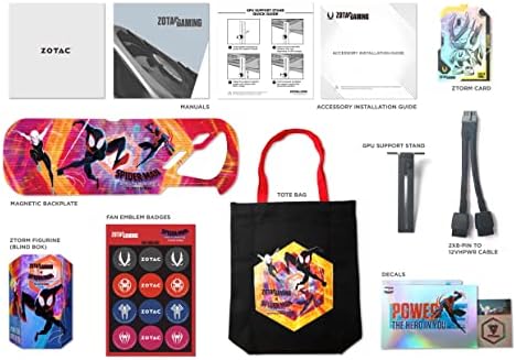 ZOTAC Gaming GeForce RTX 4070 AMP AIRO Spider Man  Across The Spider Verse Inspired Graphics Card Bundle  ZT D40700F 10SMP