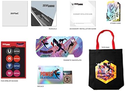 ZOTAC Gaming GeForce RTX 4070 Twin Edge OC Spider Man  Across The Spider Verse Inspired Graphics Card Bundle  ZT D40700H 10SMP