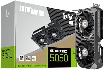 ZOTAC Gaming GeForce RTX 5050 Solo DLSS 4 8GB GDDR6 128 bit 20 Gbps PCIE 5 0 Gaming Graphics Card  SFF Ready Super Compact Card  ZT B50500G 10L