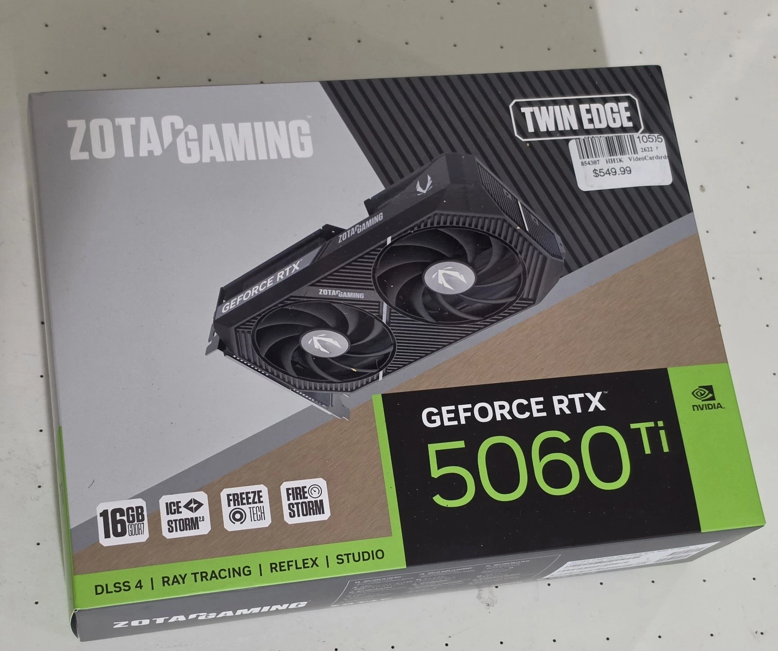 ZOTAC Gaming GeForce RTX 5060 Ti 16GB  Graphics Card ZT B50620F 10M