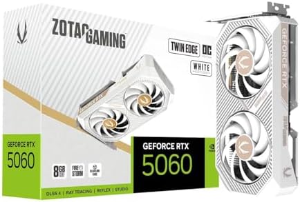 ZOTAC Gaming GeForce RTX 5060 Solo DLSS 4 8GB GDDR7 128 bit 28 Gbps PCIE 5 0 Gaming Graphics Card  SFF Ready Ultra Compact Card  ZT B50600G 10A