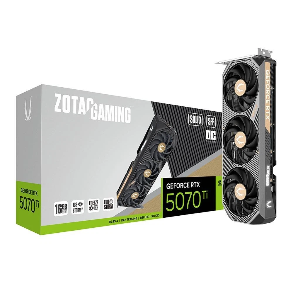 ZOTAC GeForce RTX 5070 Ti Solid SFF OC DLSS 4 16GB GDDR7 Graphics Card GPU   New